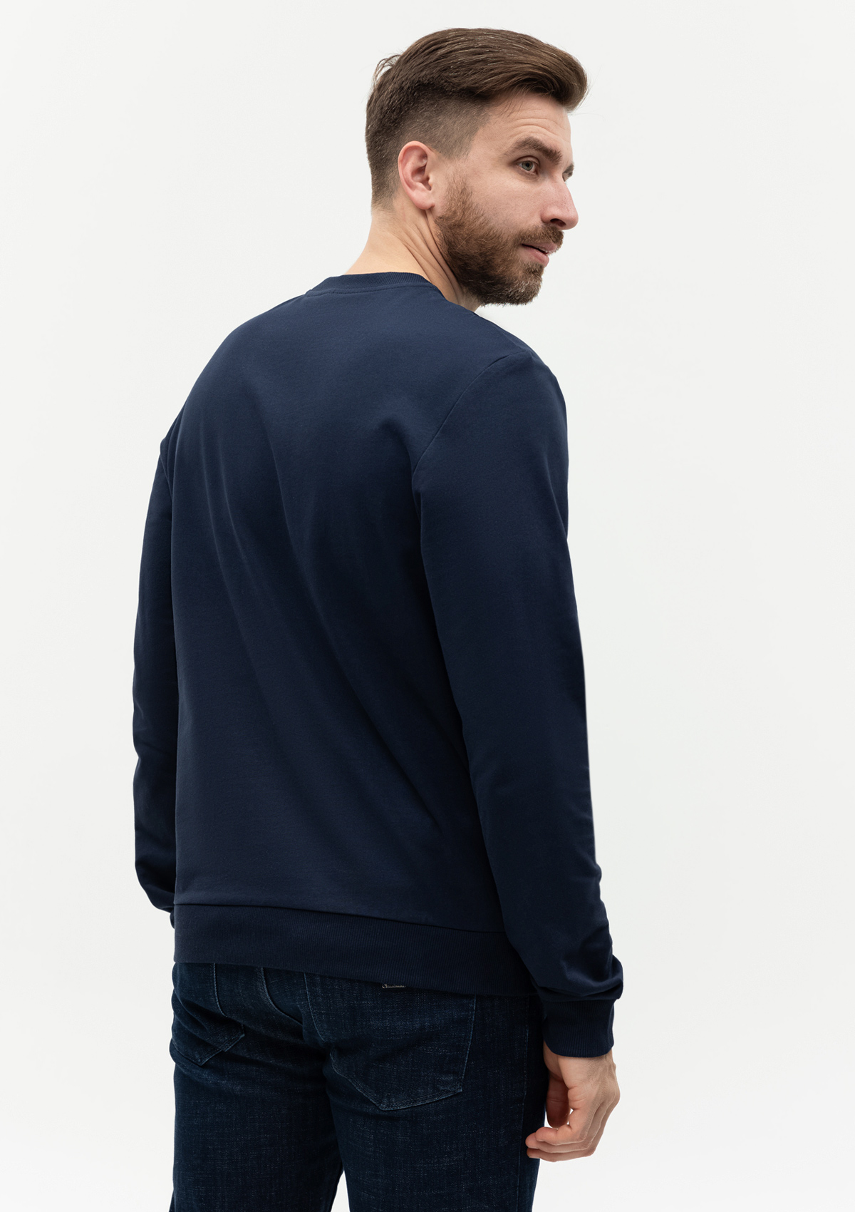 Свитшот унисекс STAN футер без начёса, 260, 63, Тёмно-синий,  (46)  (52/XL)