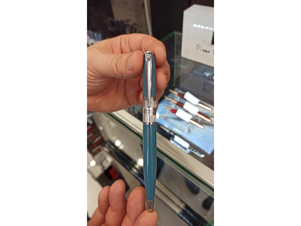 Ручка шариковая Pierre Cardin BARON, зелено-синий