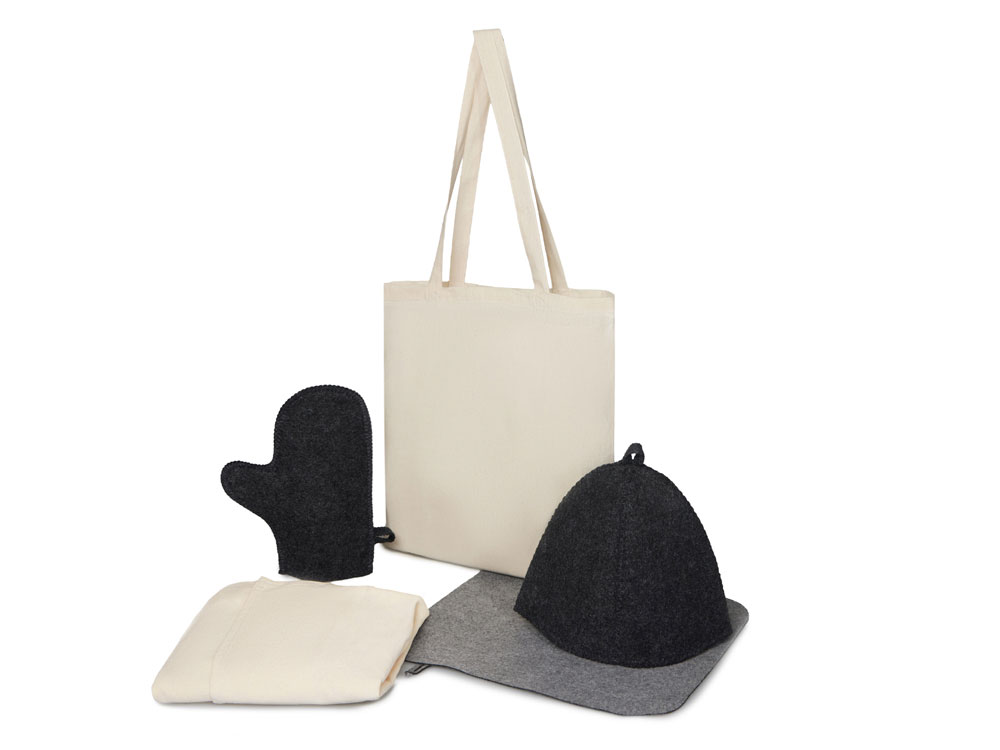 Банный набор с килтом Healing Light, мужской с логотипом  | Print Logo