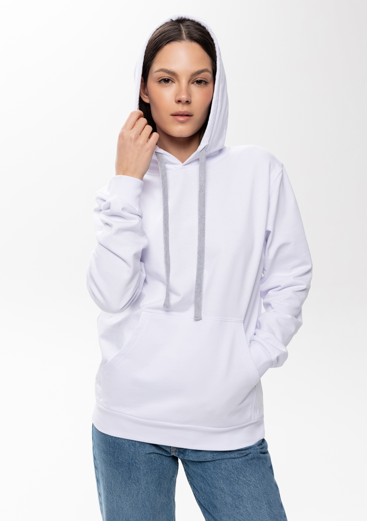 Худи унисекс STAN футер без начёса 260, 23, Белый,  (10/1)  (56/XXXL)