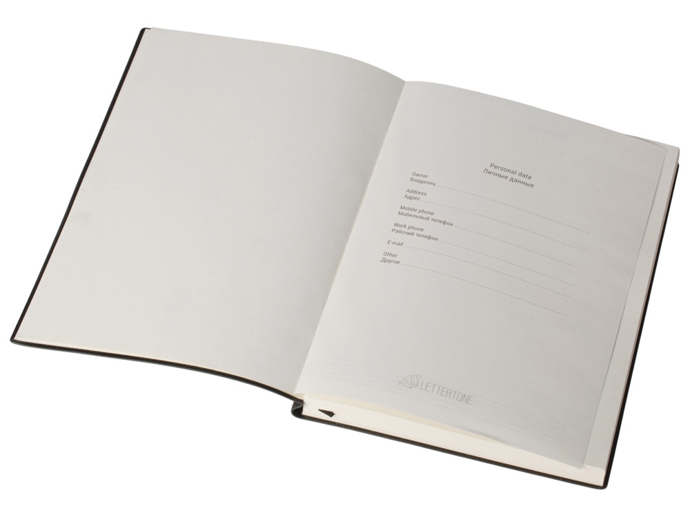 Бизнес блокнот Supreme с вставкой из софт-тача, гибкая обложка, 128 листов, черный