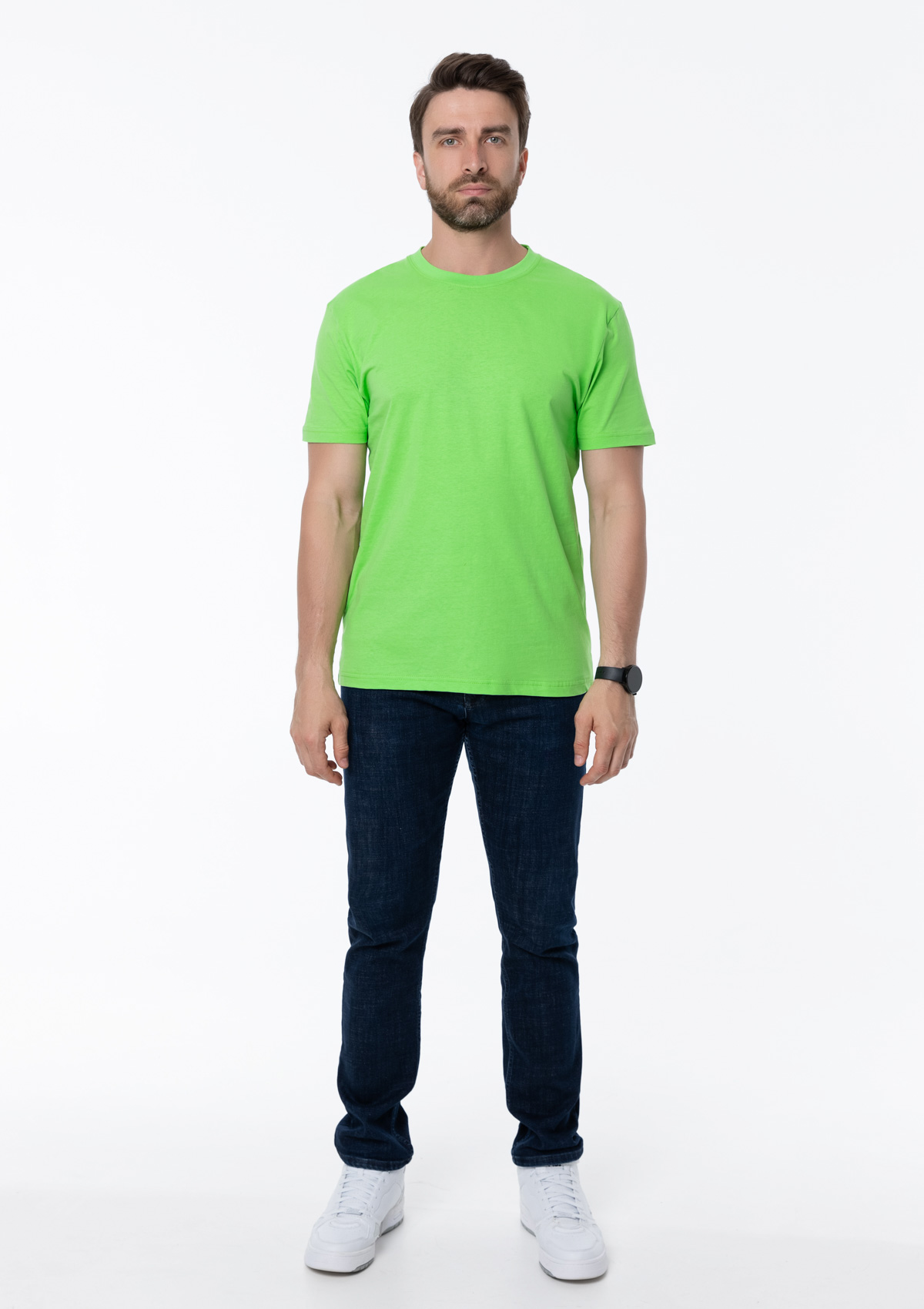 Футболка унисекс STAN, хлопок 150, 51, Ярко-зелёный,  (26)  (44/XS)