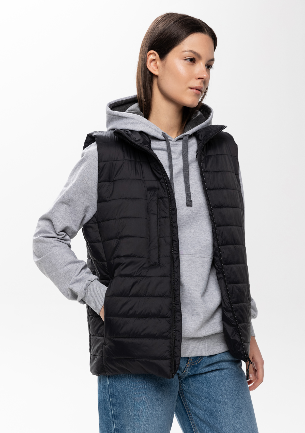 Жилет унисекс утепленный STAN таффета, 65, 87, Чёрный,  (20)  (46/S)