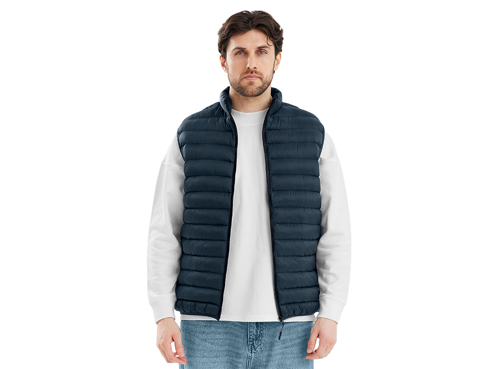 Стеганый жилет Uniqloud, мужской с логотипом U Basic | Print Logo