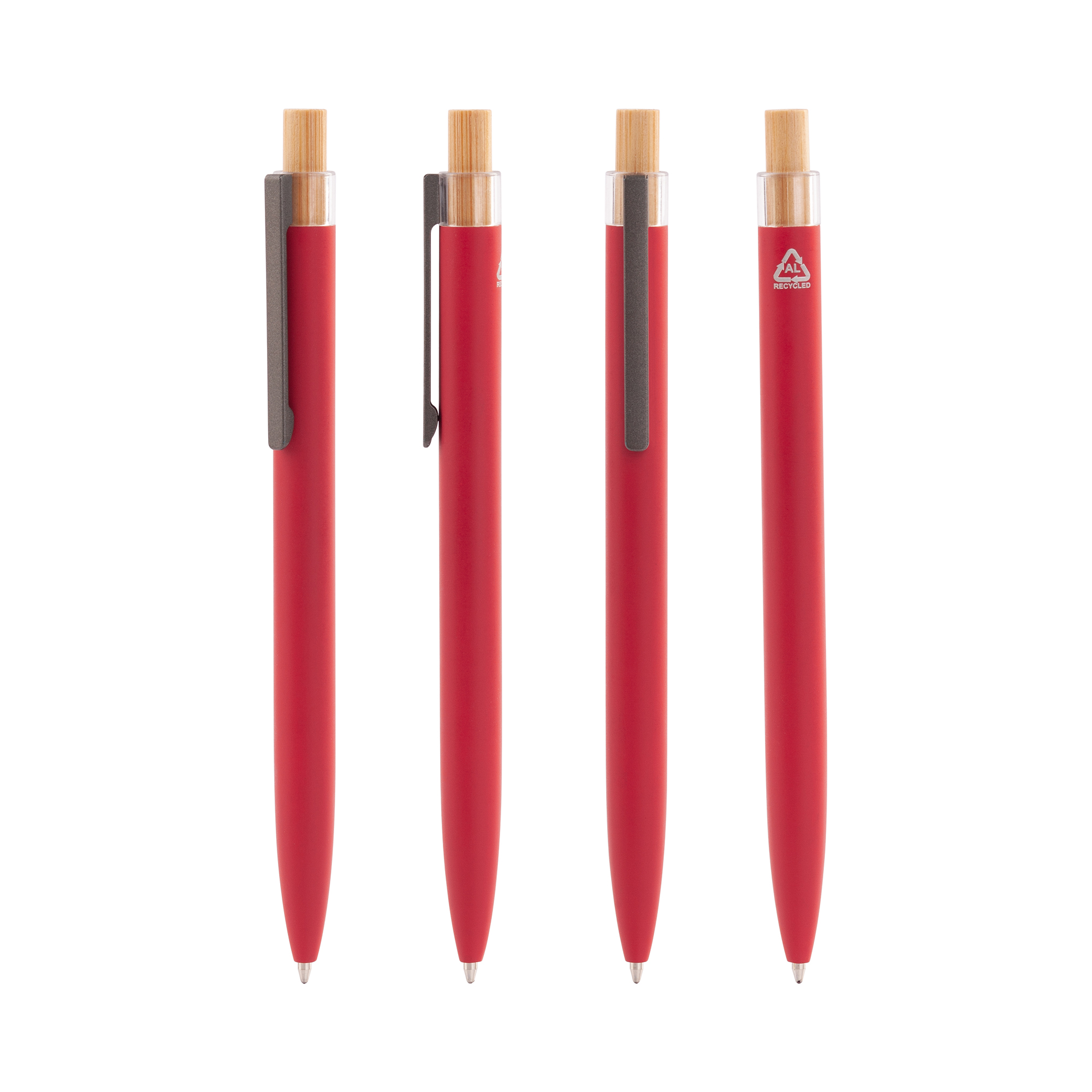 Ручка шариковая "Matt" с кнопкой из бамбука, бирюзовый