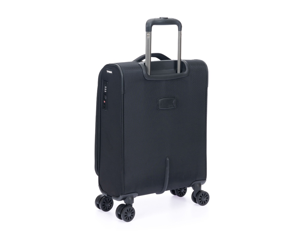 Чемодан TORBER БРОСНО, чёрный, нейлон 600D, 36,5 х 20 х 54 см, 32 л