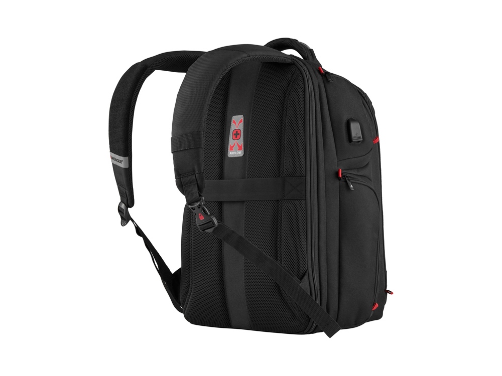 Рюкзак WENGER PlayerOne 17.3, чёрный, 100% полиэстер, 38х26х49 см, 29 л