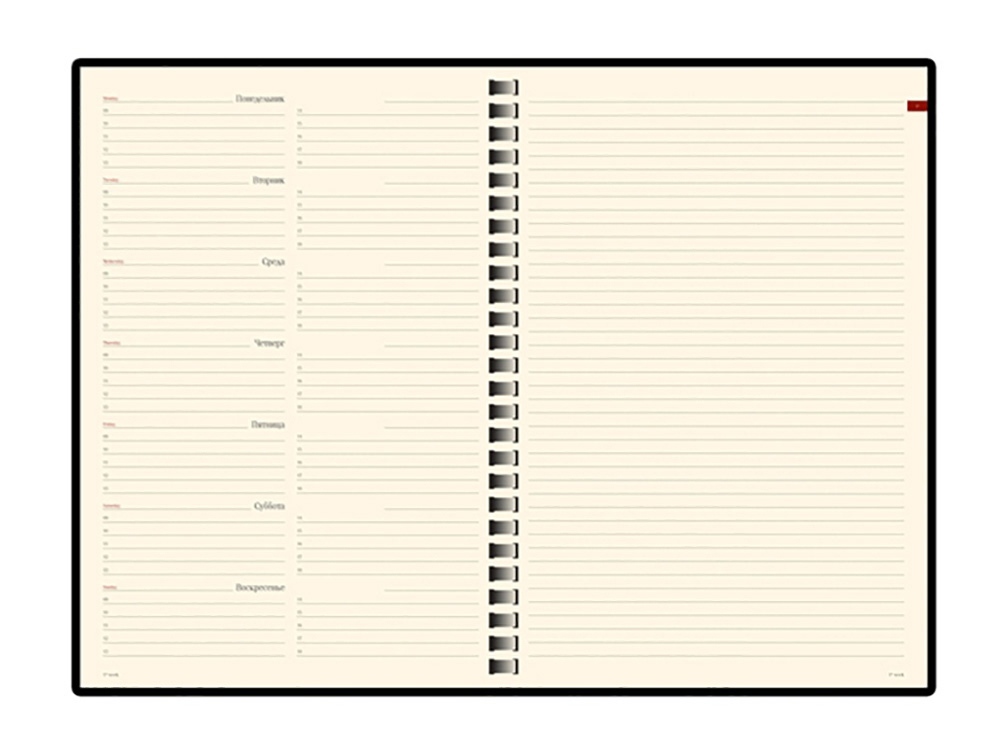 Еженедельник недатированный А5 Concept, коричневый