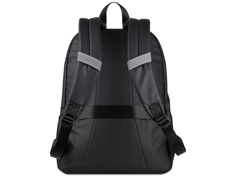 Рюкзак BUGATTI БЛАНК | BLANC 15'', чёрный, тарпаулин/полиэстер, 32х15,5х45 см