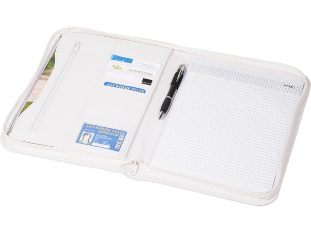 Папка A4 Ebony на молнии, белый