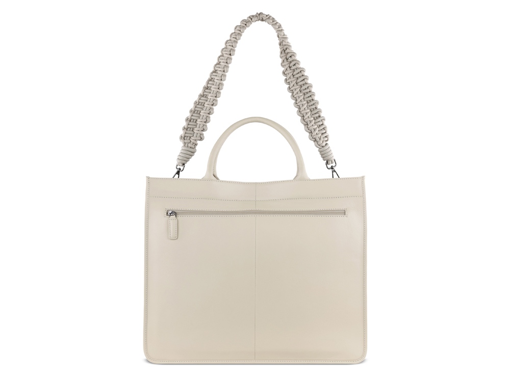 Сумка-тоут женская BUGATTI Daphne, бежевый цвет, воловья кожа/полиэстер, 41х15х34,5 см