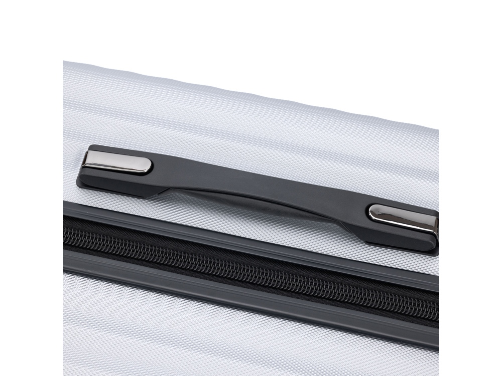 Чемодан TORBER ЛАМА, серебристый, ABS-пластик, 49 х 29,5 х 77 см, 92 л