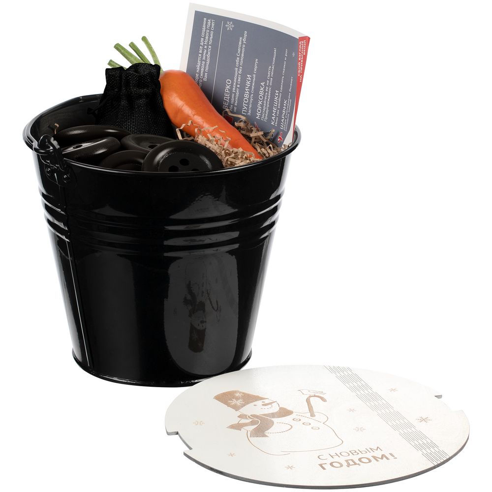 Набор для лепки снеговика «Все по-взрослому» — пример нанесения логотипа (сделано в России) | Print Logo