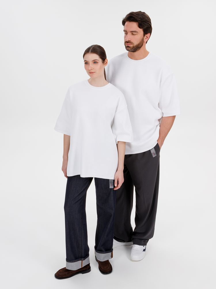 Джемпер с коротким рукавом Siluetti Volumica, молочно-белый, размер XL/XXL