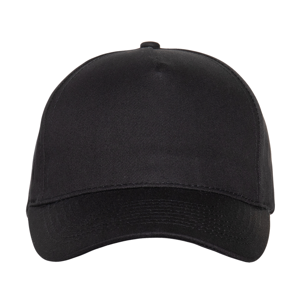 Бейсболка STAN 5 клиньев хлопок 150, 10L, Чёрный,  (20)  (56-58/ONE SIZE)