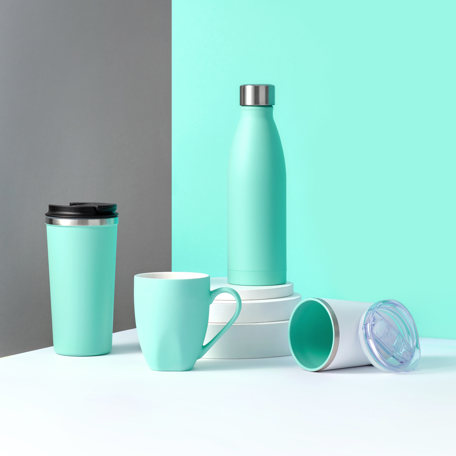 Термокружка вакуумная Палермо, аква