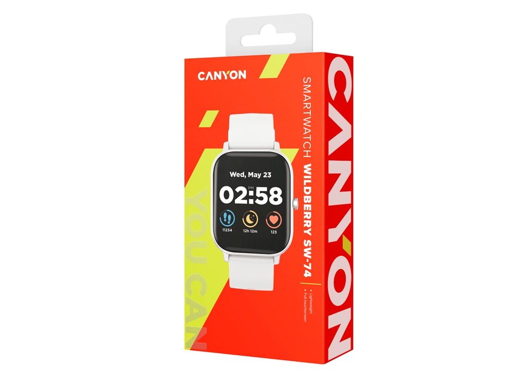 Смарт-часы Canyon SW-74 Wildberry , IP67, серебристый (Р)