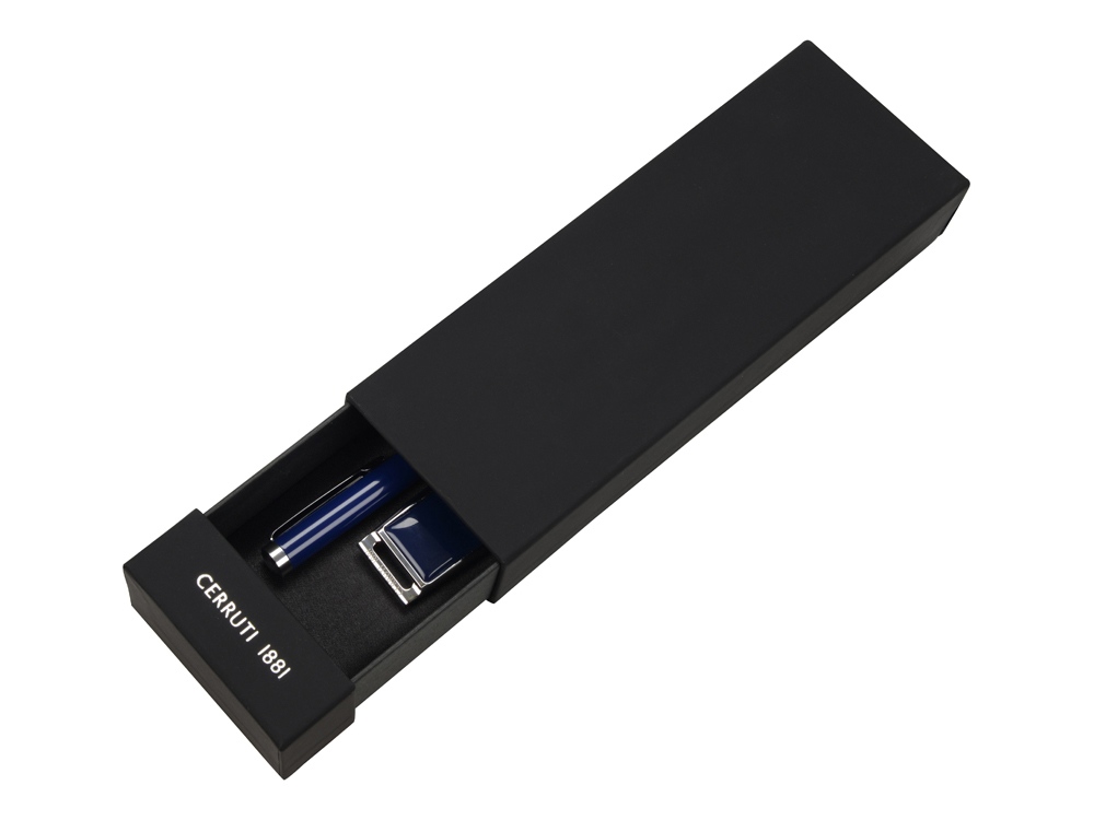 Набор Cerruti 1881: ручка шариковая, флеш-карта USB 2.0 на 2 Гб Zoom Blue