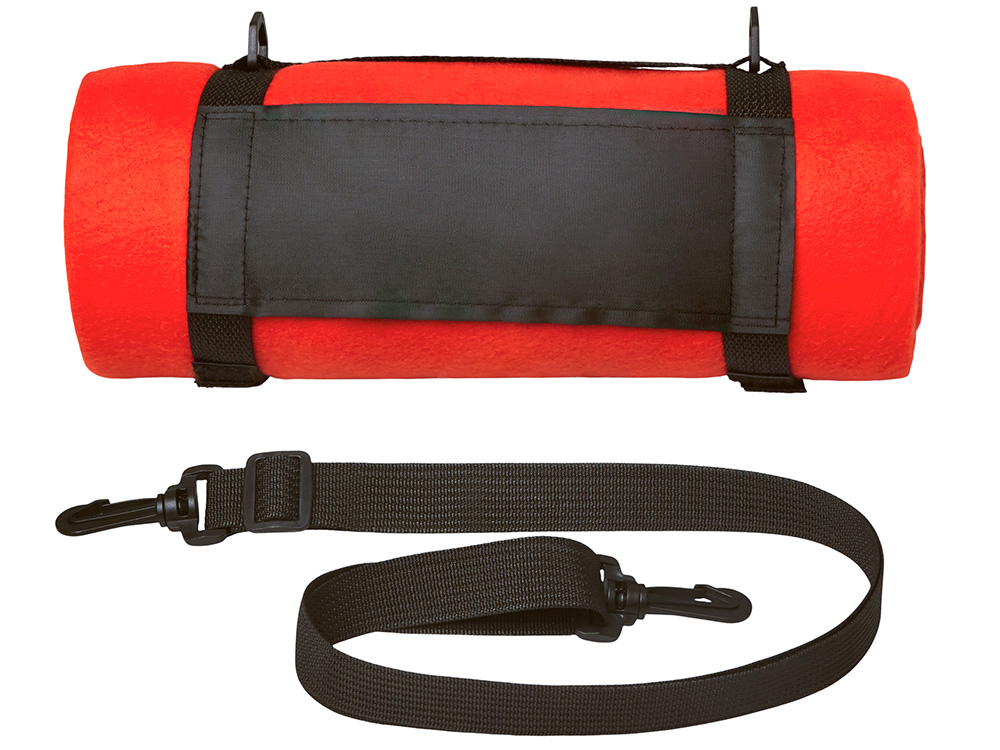 Плед Нежность с плечевым ремнем, красный