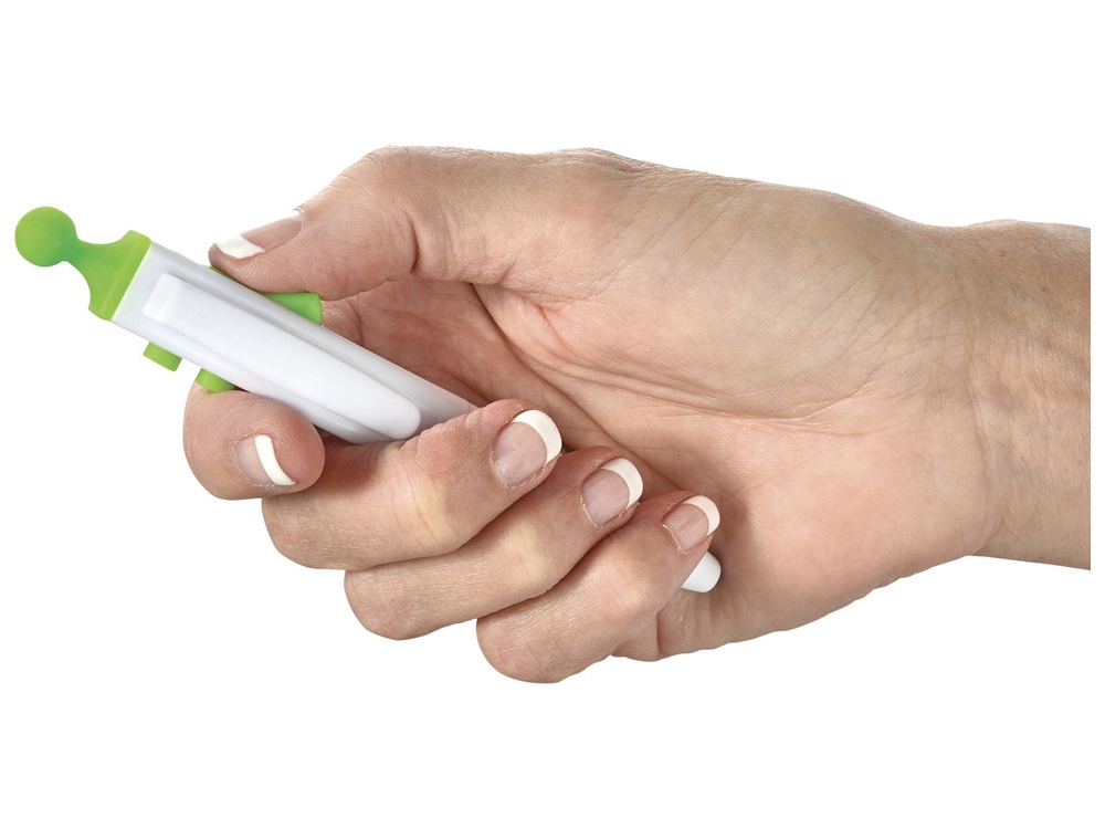 Ручка шариковая Clic Pen, белый/лайм