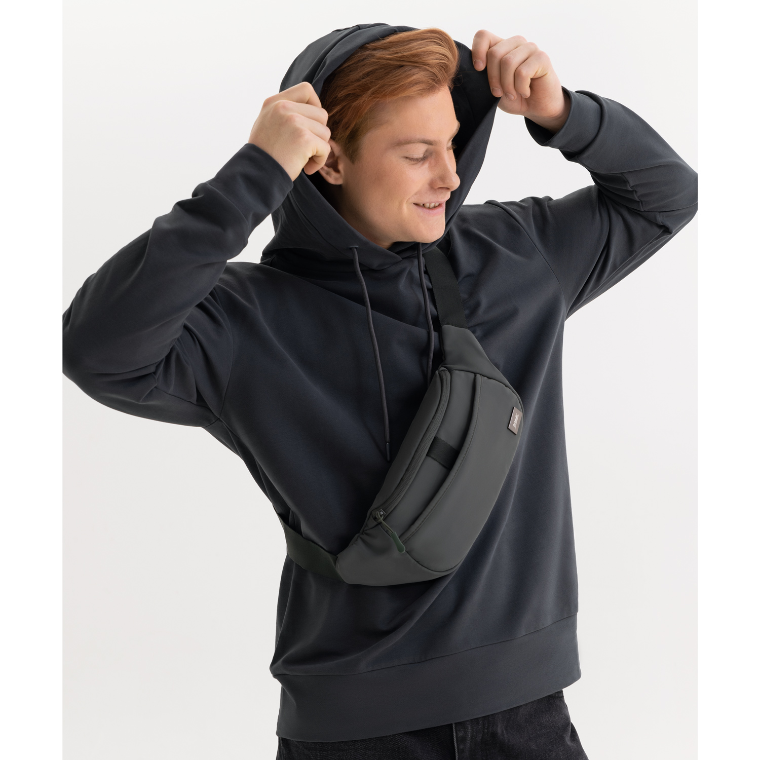 Худи с капюшоном, унисекс Алекс (Alex) антрацит, размер XXL