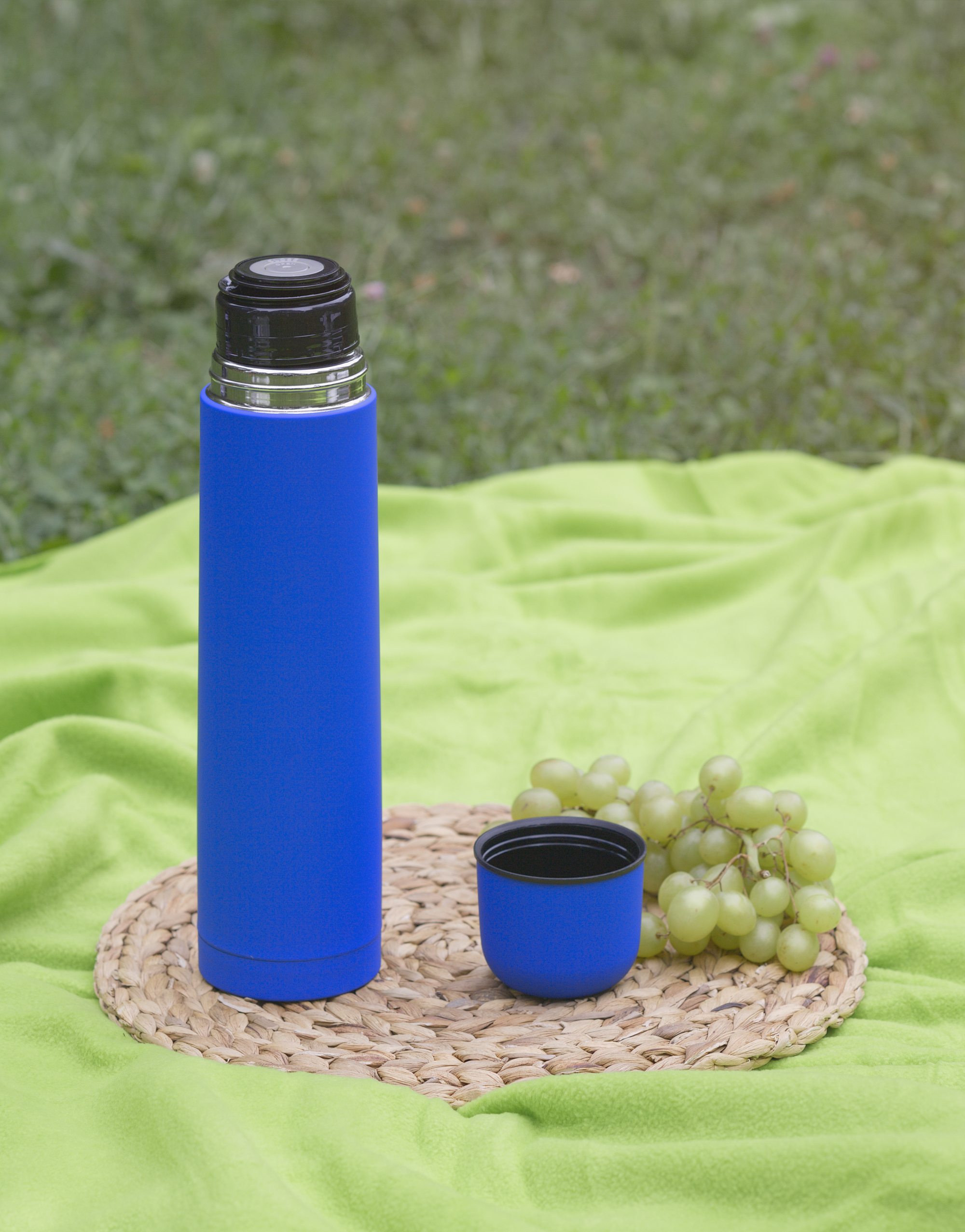 Термос "Родос", покрытие soft touch, 1 л., серый