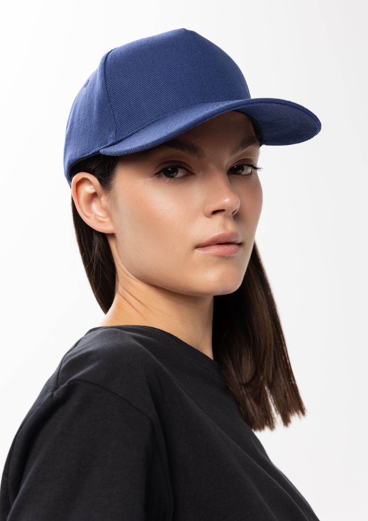 Бейсболка STAN 5 клиньев хлопок 280, 03, Синий,  (16/1)  (56-58)