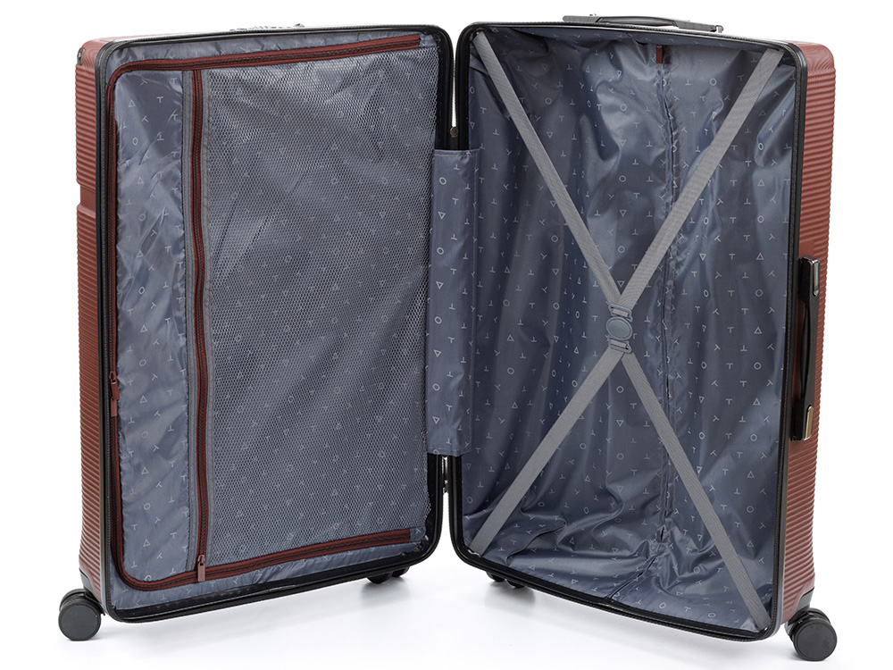 Чемодан TORBER ОНЕГА, бордовый, ABS-пластик, 69,5 х 46 х 26 см, 69 л