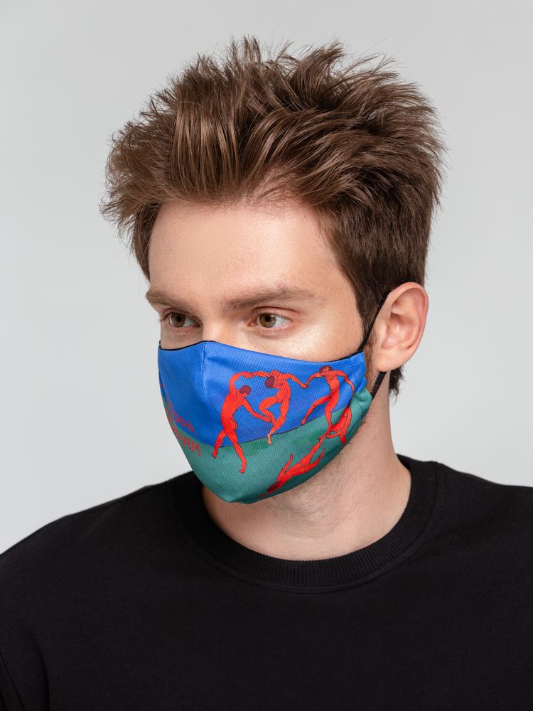 Маска для лица «Цмок» — пример нанесения логотипа (Соль) | Print Logo