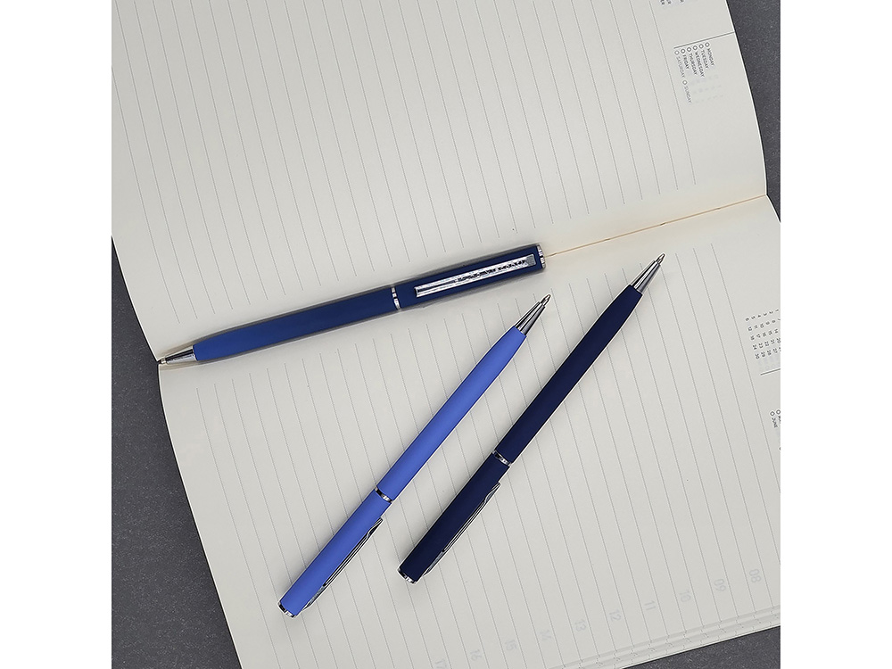 Ручка шариковая автоматическая BrunoVisconti® PALERMO цвет корпуса фиолетовый, soft-touch, 0.7 мм