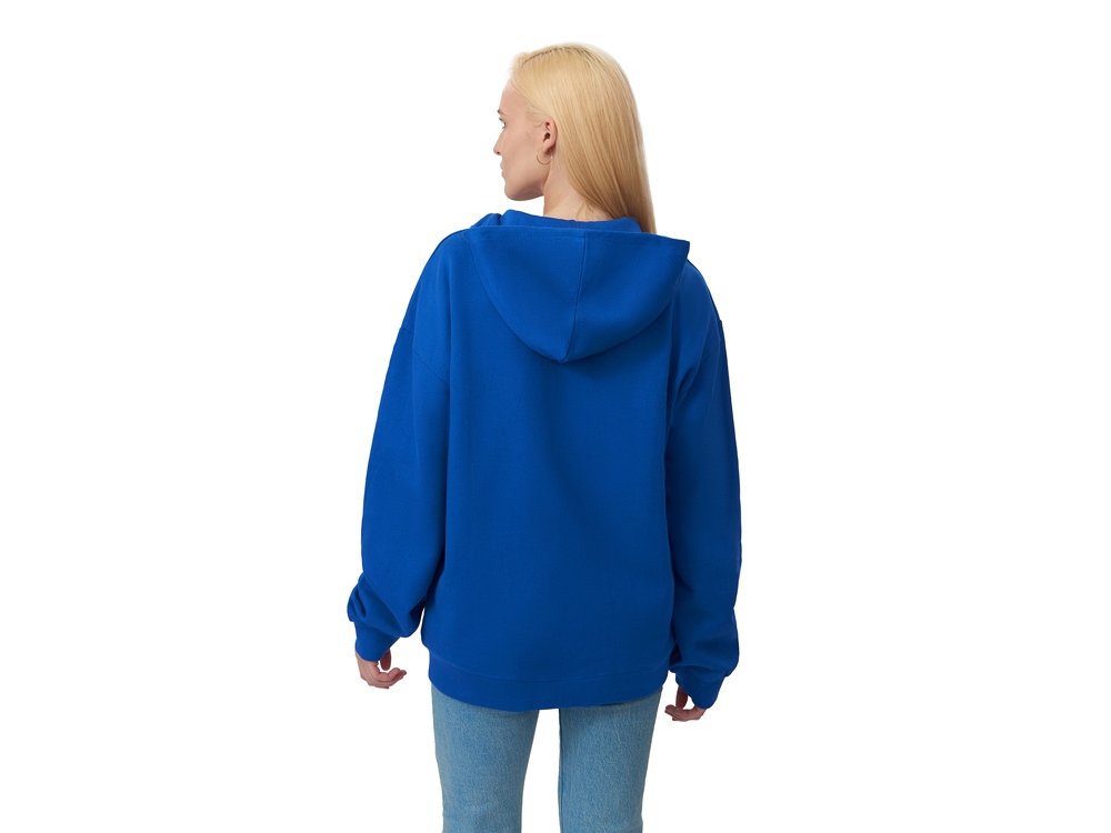 Толстовка оверсайз с капюшоном на молнии Monaco, синий классический