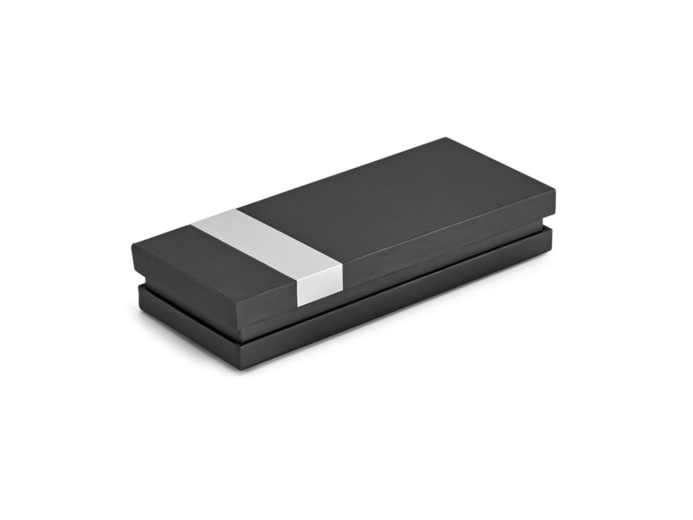 MOON. Ручка из металла и искусственной кожи, Черный