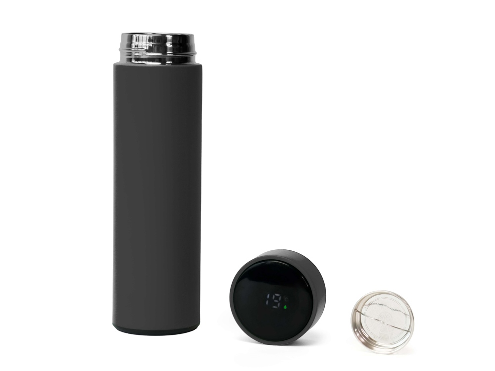 Термос FAMILY MARK LED, soft touch с логотипом  | Print Logo