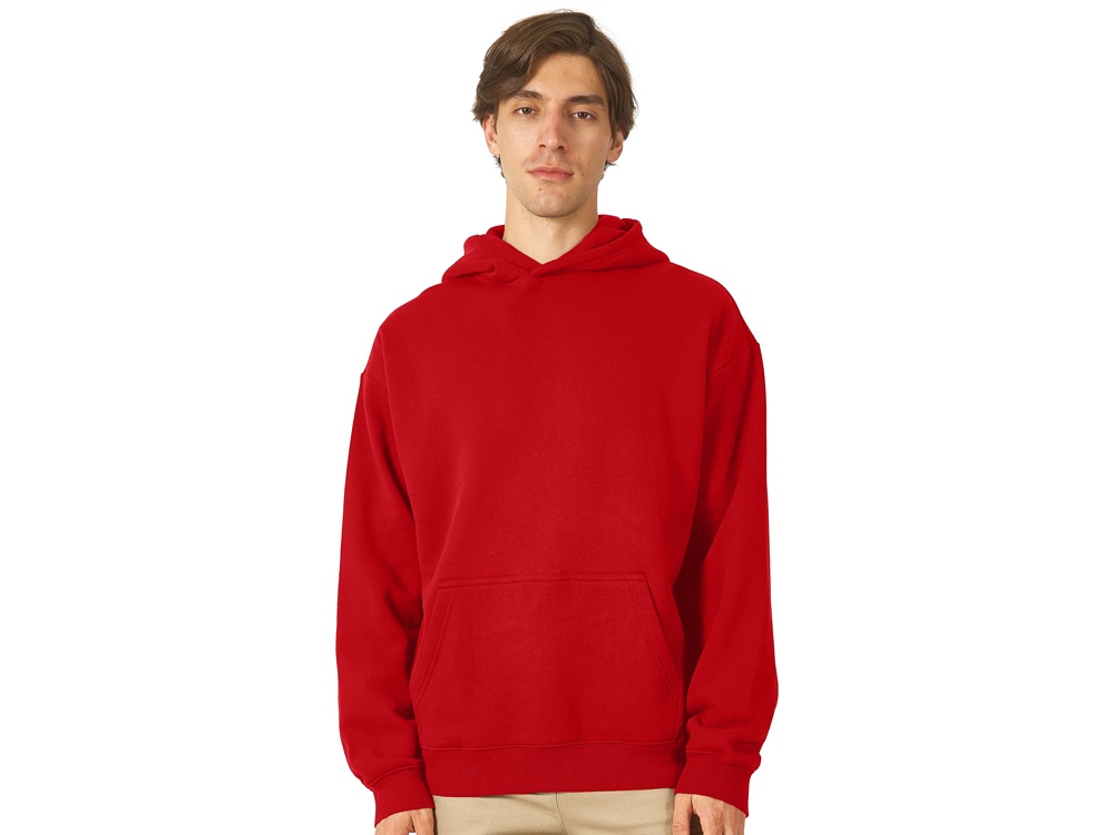 Толстовка с капюшоном оверсайз Berlin унисекс, красный