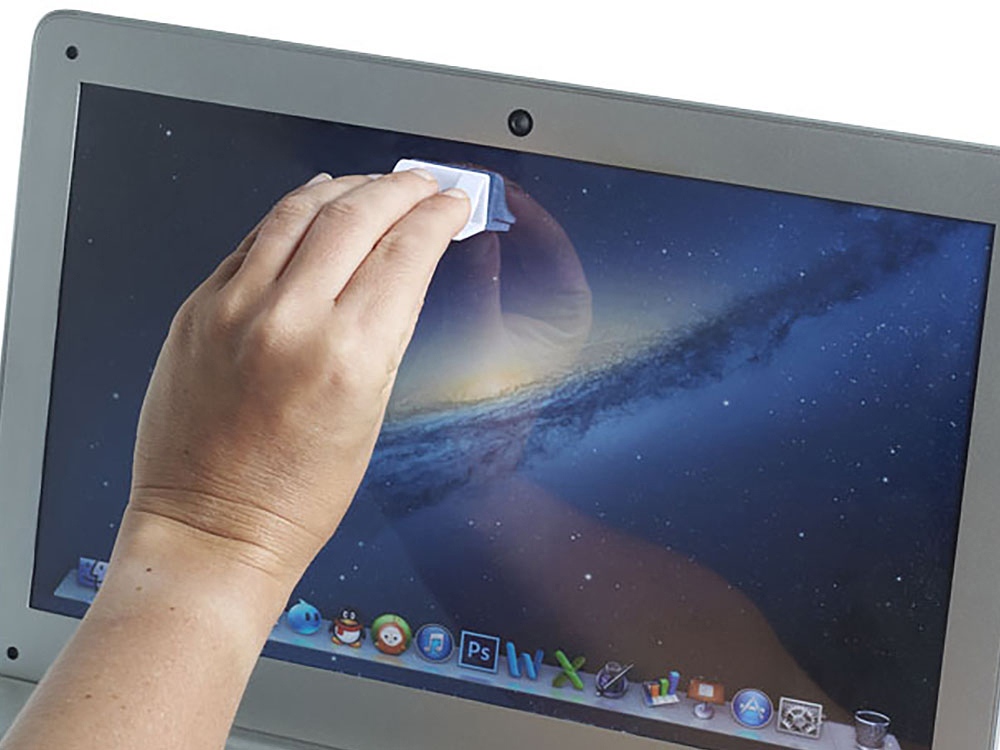 Блокировщик камеры с мягкой стороной, предназначенной для очистки монитора, белый