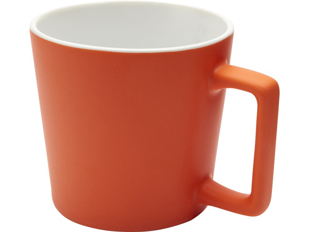 Cali Керамическая кружка объемом 370 мл с матовой отделкой - Оранжевый