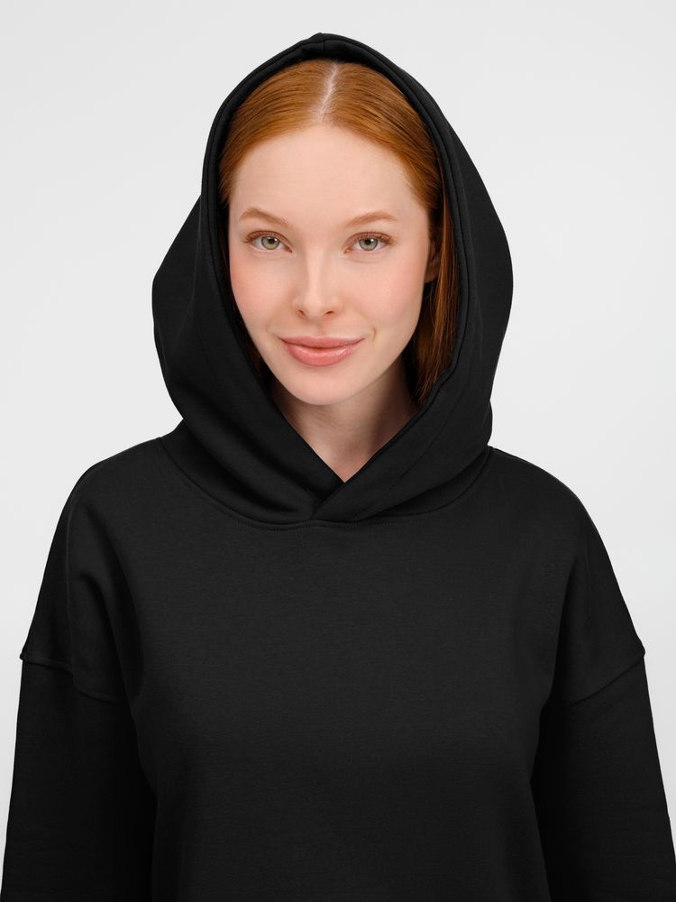 Худи оверсайз унисекс Tolla, черное, размер XL/2XL