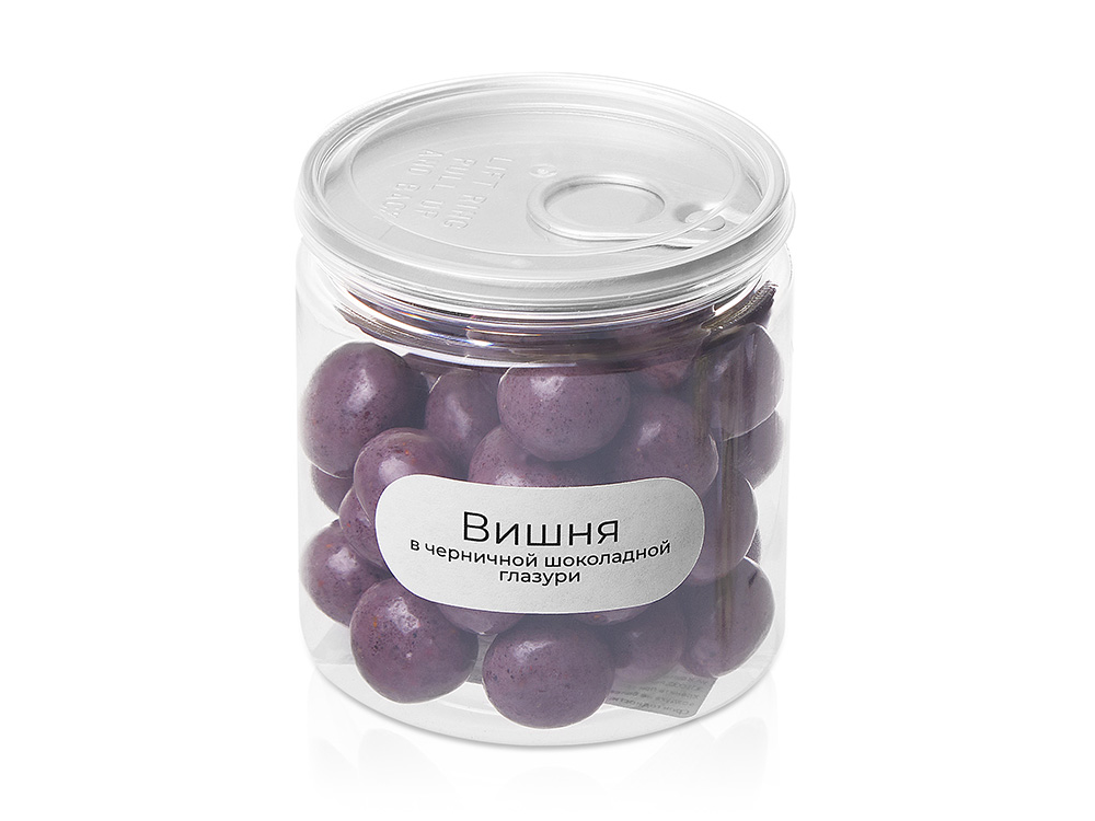 Вишня в черничной глазури Glazura, 140 гр с логотипом Eat&Bite | Print Logo