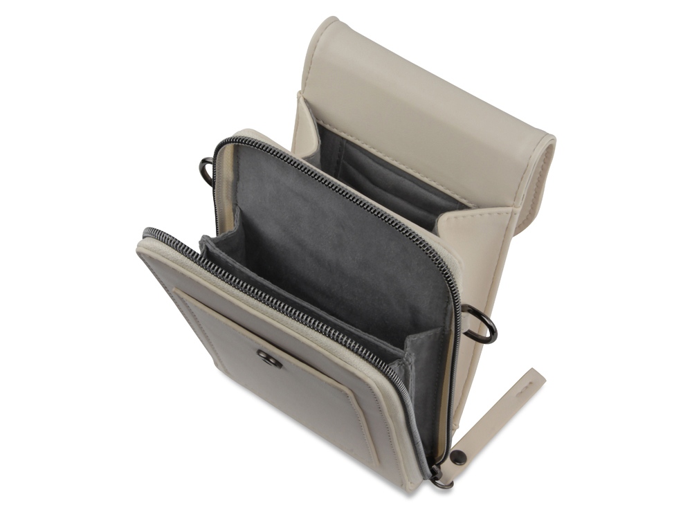 Сумка наплечная BUGATTI АЛМАТА | ALMATA, бежевая, полиуретан, 11х4х19 см