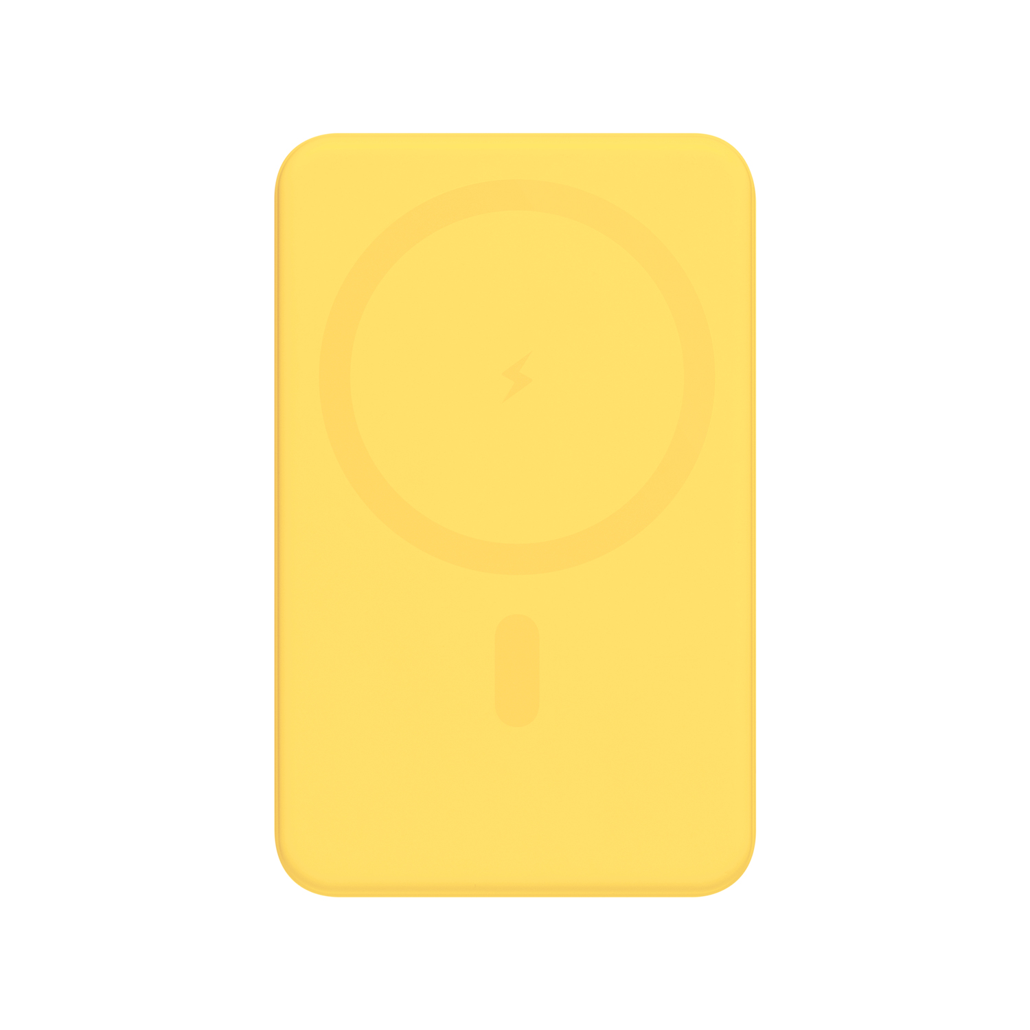 Внешний аккумулятор Ларго PD (Largo PD) 5000mAh с функцией беспроводной зарядки 15W, желтый