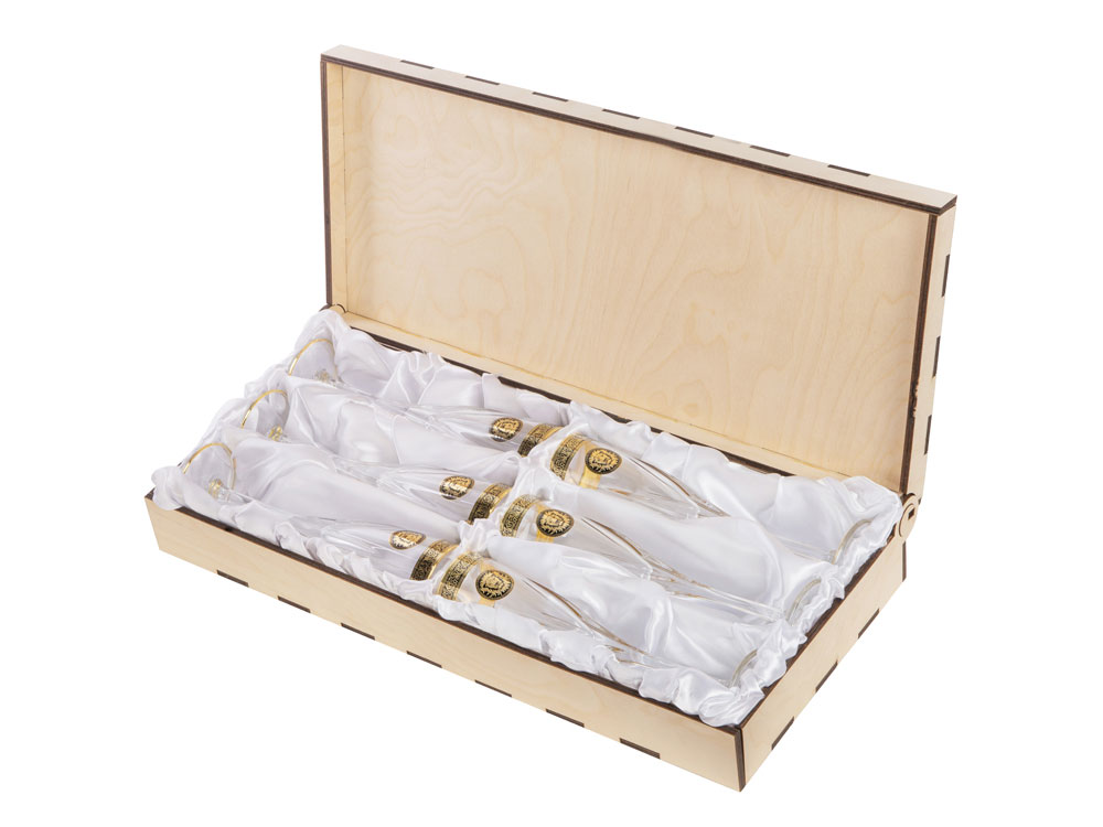 Набор бокалов для шампанского Сила льва с логотипом  | Print Logo