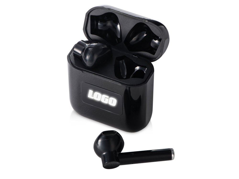 Беспроводные наушники TWS c подсветкой лого Twinkles с логотипом Evolt | Print Logo