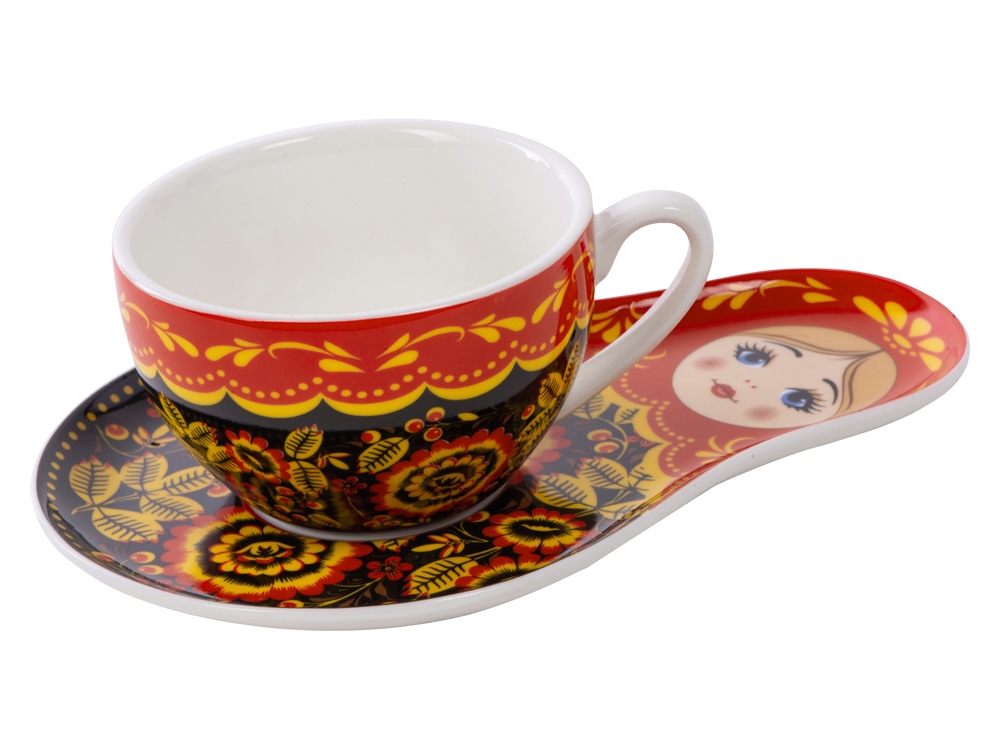 Набор Хохлома: чайная пара, варенье