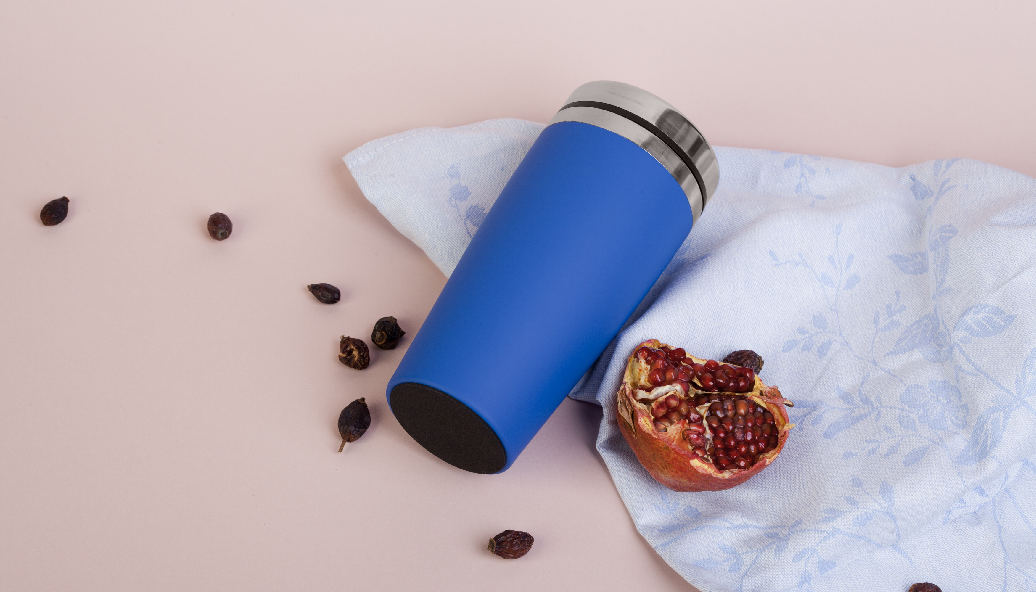 Термостакан "Эльбрус" 400 мл, покрытие soft touch, серый