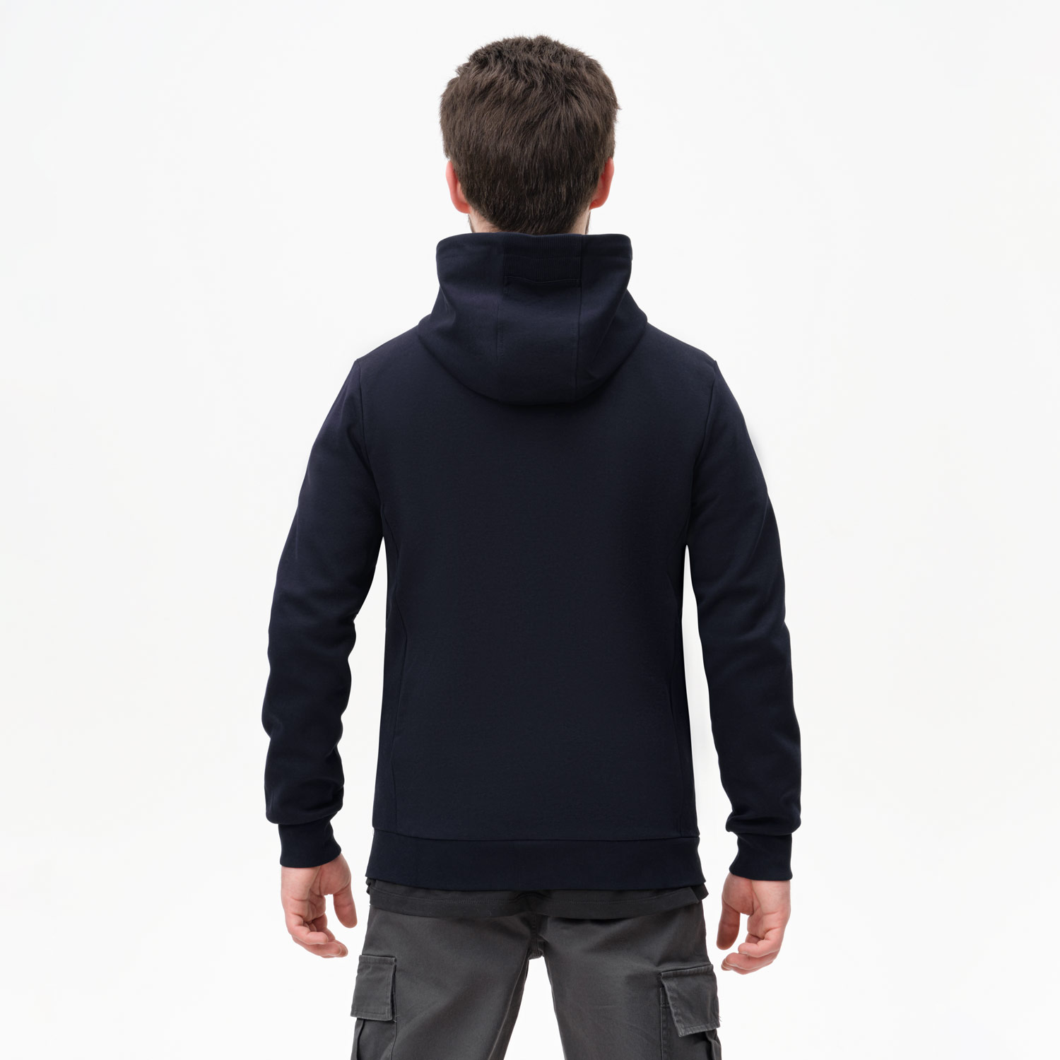 Толстовка на молнии с капюшоном Матео (Mateo) черная фото на сайте Print Logo.