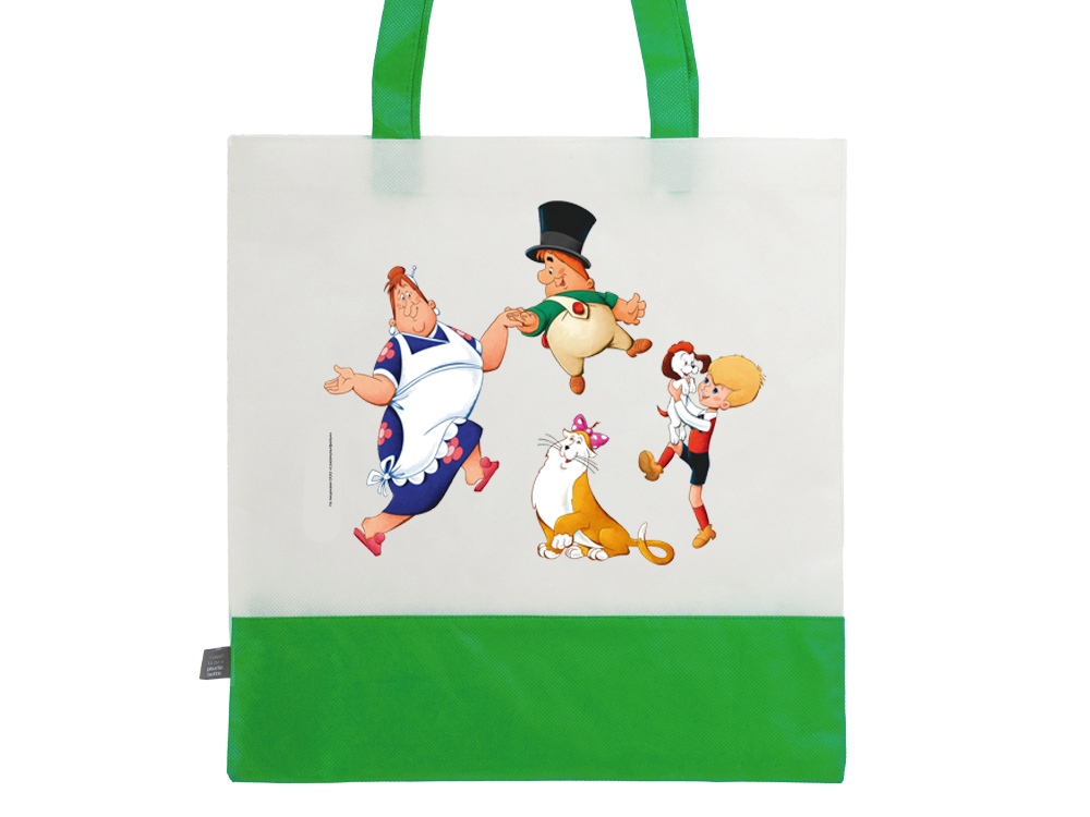 Сумка-шоппер двухцветная из нетканого RPET Карлсон с логотипом Союзмультфильм x Oasis | Print Logo
