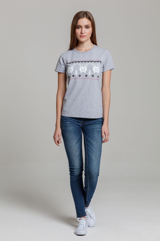 Футболка женская «Пигсель» — пример нанесения логотипа () | Print Logo