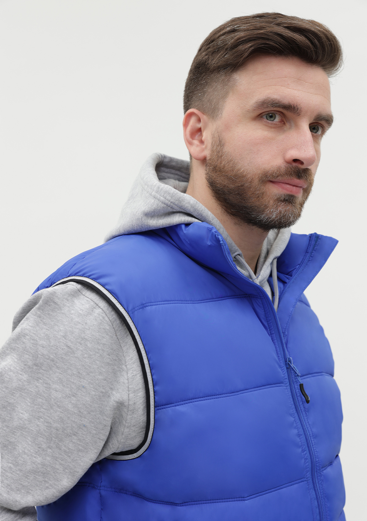 Жилет мужской STAN утепленный таффета 210T,65, 82, Красный с контрастом,  (141)  (50/L)