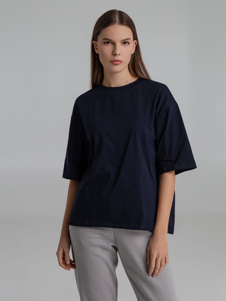 Футболка оверсайз Slope, темно-синяя, размер ХS/S