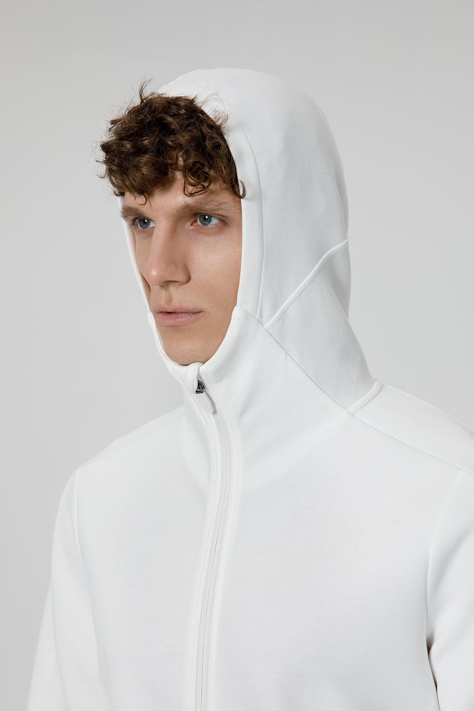 Куртка с капюшоном унисекс Begi, молочно-белая, размер XXL